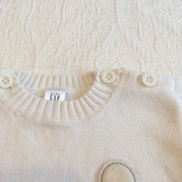 6-12m (4/$20) White Pullover Sweater by GAP - Picture 6 of 9